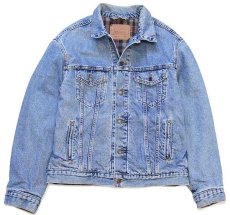 画像1: 90s Levi'sリーバイス 70518 チェック ネルライナー デニムジャケット 4ポケット L (1)