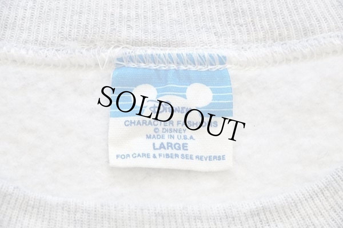 画像4: 80s USA製 Disneyディズニー ミッキー マウス スウェット 杢ライトグレー L (4)