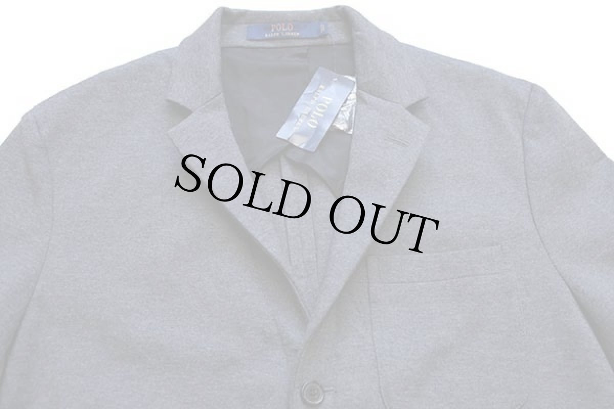 画像3: 未使用★ポロ ラルフローレン 3つボタン スウェット テーラードジャケット グレー L (3)