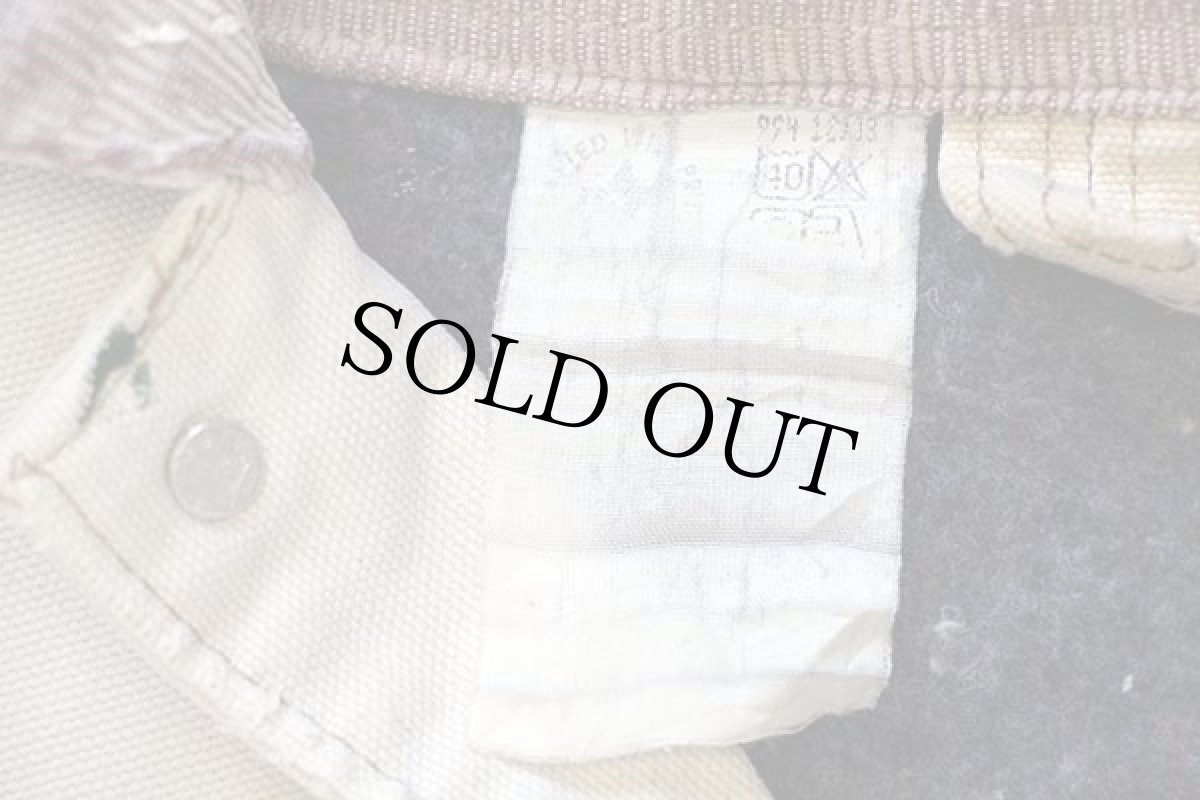 画像4: 90s USA製 carharttカーハート ブランケットライナー ダック地 チョアコート カバーオール ボロ アイボリー (4)