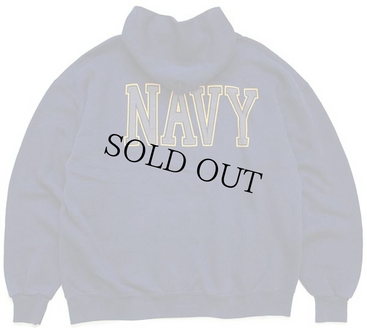 画像2: USA製 米軍 U.S.NAVY 両面リフレクタープリント スウェットパーカー 紺 XL (2)