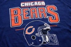 画像3: 80s USA製 GARAN NFL CHICAGO BEARS アメフト 発泡プリント スウェット 紺 L (3)