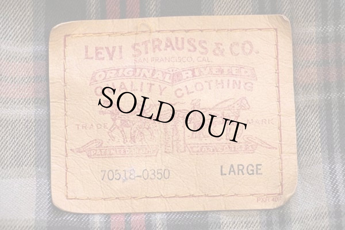 画像4: 90s Levi'sリーバイス 70518 チェック ネルライナー デニムジャケット 4ポケット L (4)