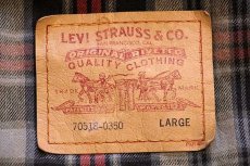 画像4: 90s Levi'sリーバイス 70518 チェック ネルライナー デニムジャケット 4ポケット L (4)