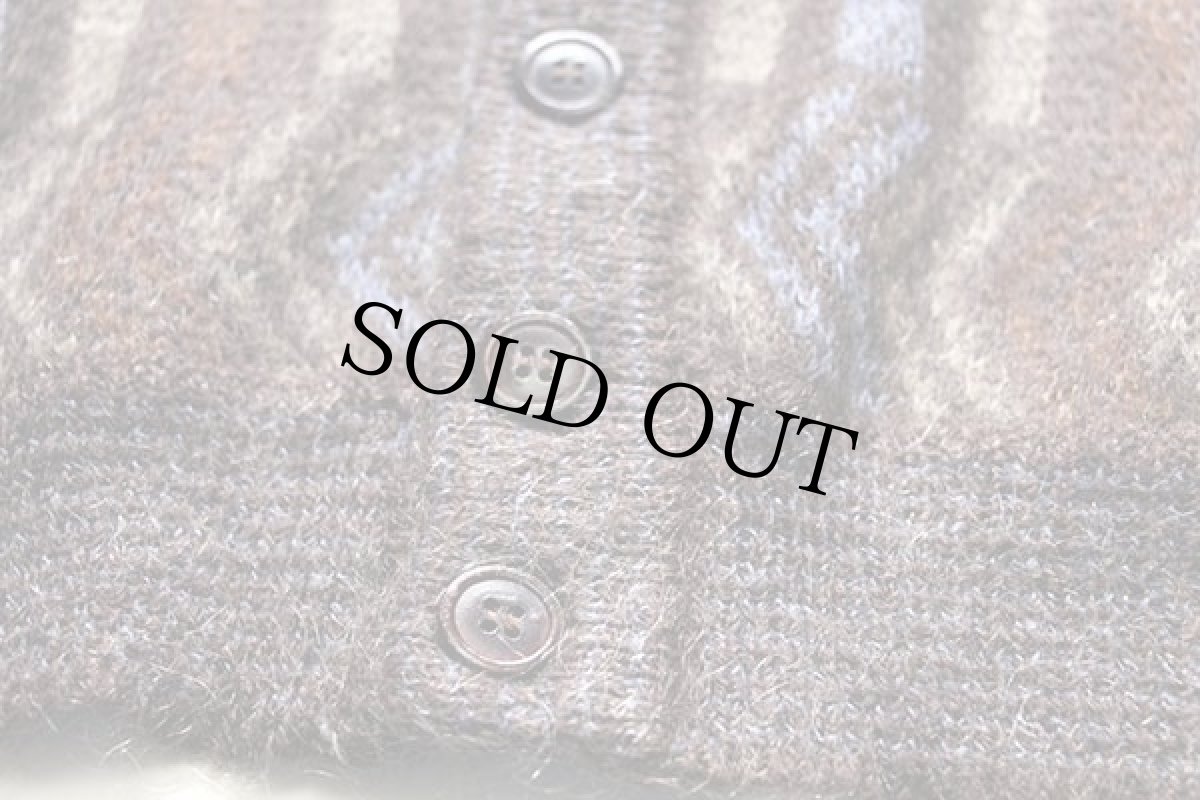 画像5: 90s イタリア製 UNKNOWN モヘヤ×アクリルニット カーディガン 5 (5)