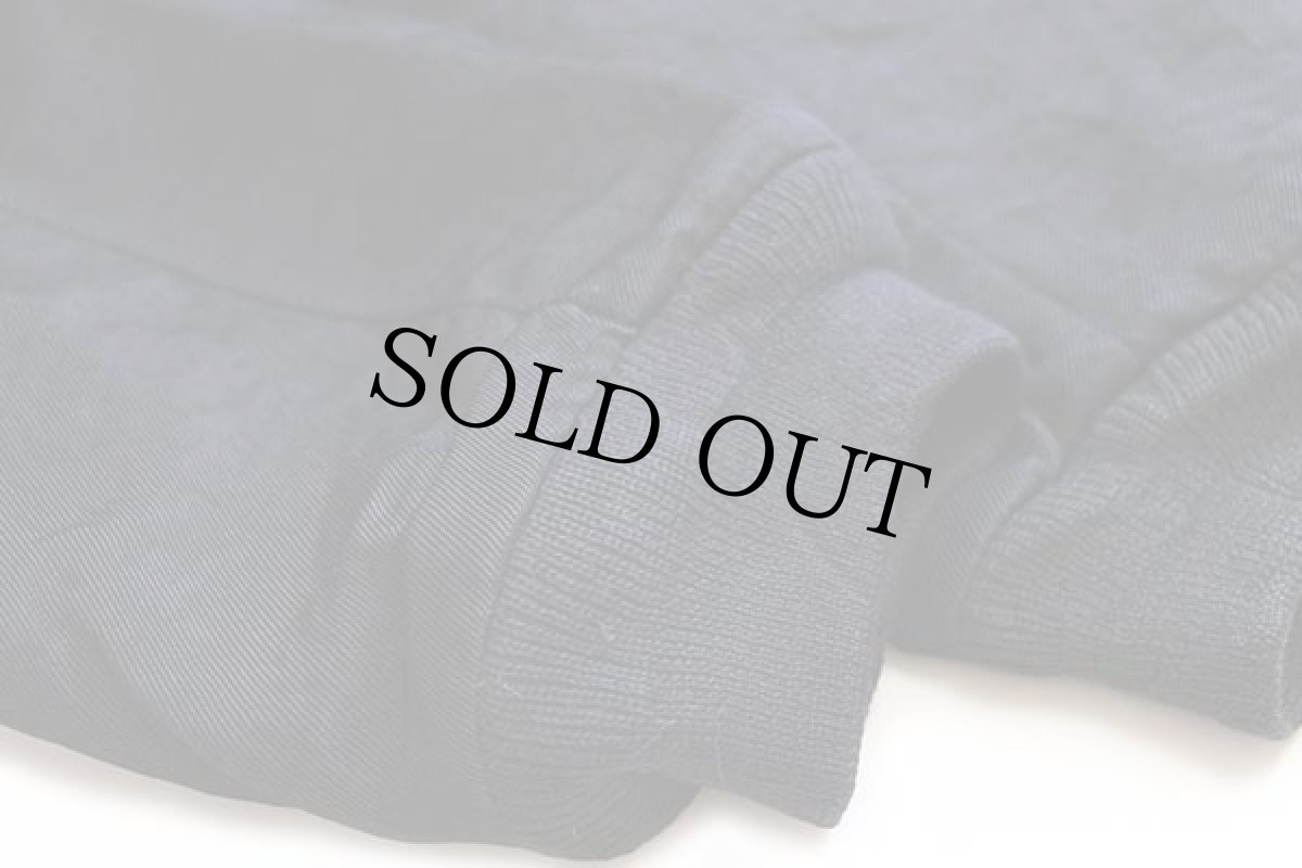 画像10: 80s フランス製 CHEVIGNON Bay Winds Chevignon Crystal Rock チェーン刺繍 レザー切り替え ナイロンジャケット 黒 M (10)