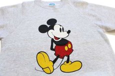 画像3: 80s USA製 Disneyディズニー ミッキー マウス スウェット 杢ライトグレー L (3)