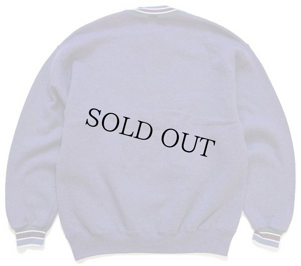 画像2: 90s USA製 nuvision リブライン スウェット ナス紺 フェード L (2)