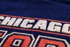 画像4: 80s USA製 GARAN NFL CHICAGO BEARS アメフト 発泡プリント スウェット 紺 L (4)