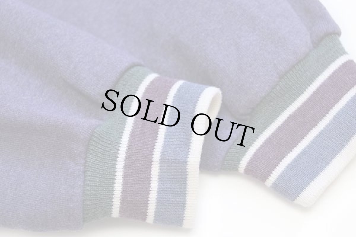 画像6: 90s USA製 nuvision リブライン スウェット ナス紺 フェード L (6)