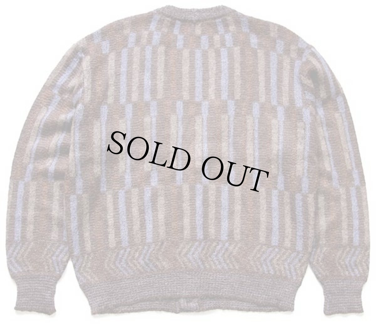 画像2: 90s イタリア製 UNKNOWN モヘヤ×アクリルニット カーディガン 5 (2)