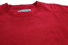 画像3: 90s USA製 LEVI'Sリーバイス ワンポイント スウェット 濃赤 L (3)