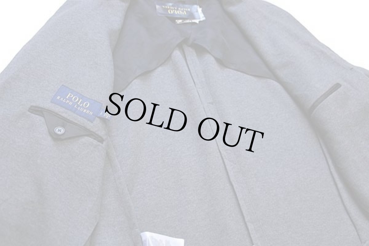 画像5: 未使用★ポロ ラルフローレン 3つボタン スウェット テーラードジャケット グレー L (5)