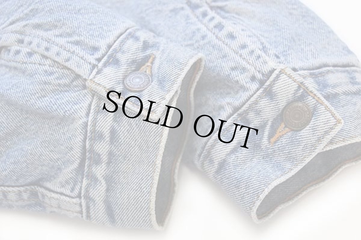 画像7: 90s Levi'sリーバイス 70518 チェック ネルライナー デニムジャケット 4ポケット L (7)