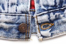 画像7: 80s USA製 Levi'sリーバイス 70417 バッファローチェック ネルライナー ケミカルウォッシュ デニムジャケット 4ポケット L (7)