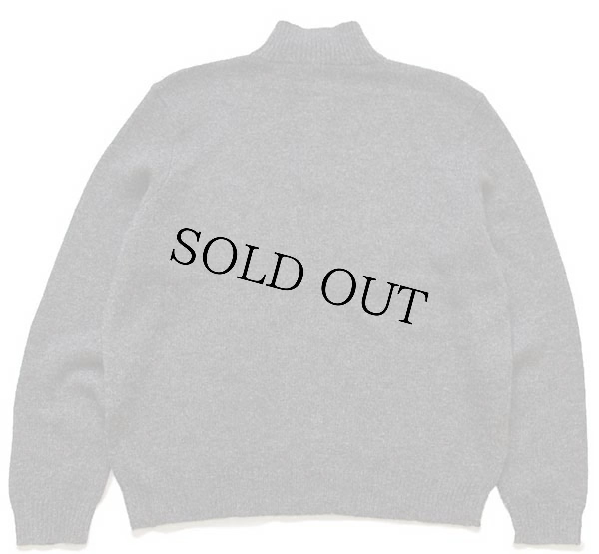 画像3: デッドストック★ポロ ラルフローレン ハイネック ハーフジップ ラムウールニット セーター グレー XL (3)