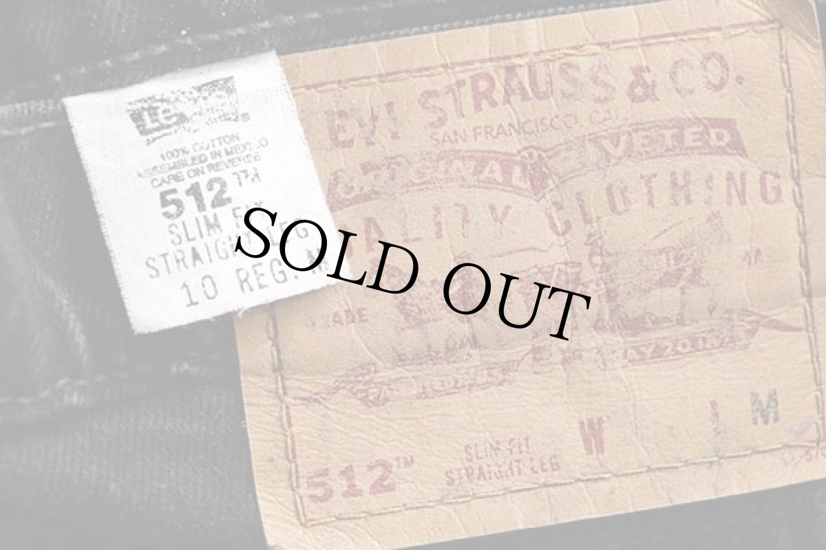 画像6: 90s メキシコ製 Levi'sリーバイス 512 ブラック デニムパンツ 10 REG.M★09 (6)