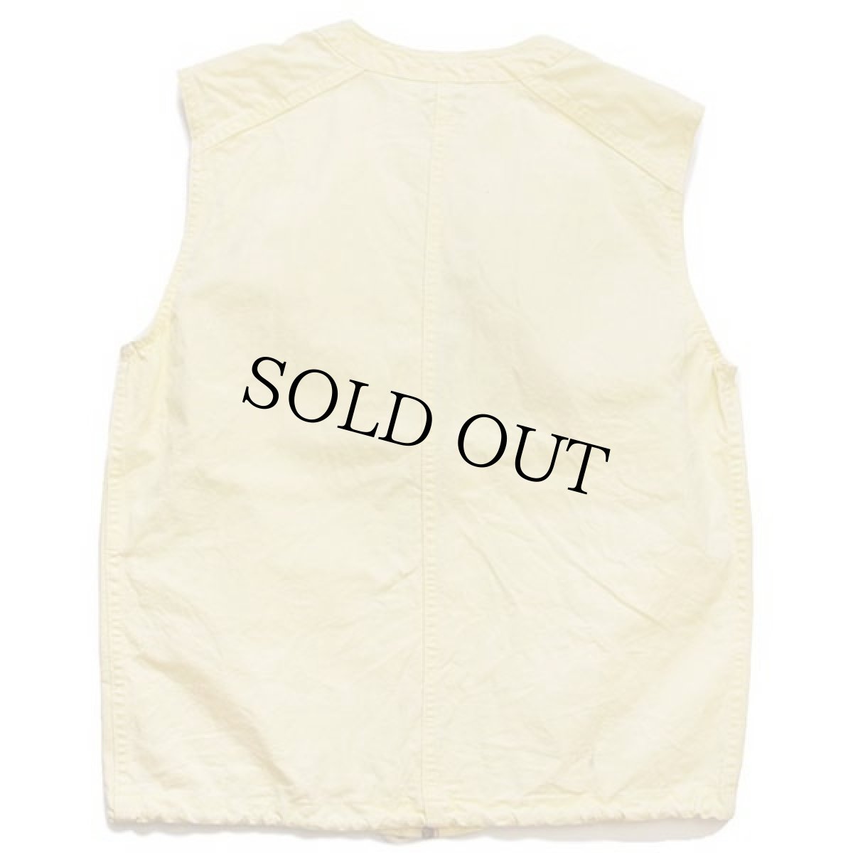 画像2: 80s イタリア製 Levi'sリーバイス コットン キャンバス ベスト パステルカラー イエロー M★ユーロ (2)