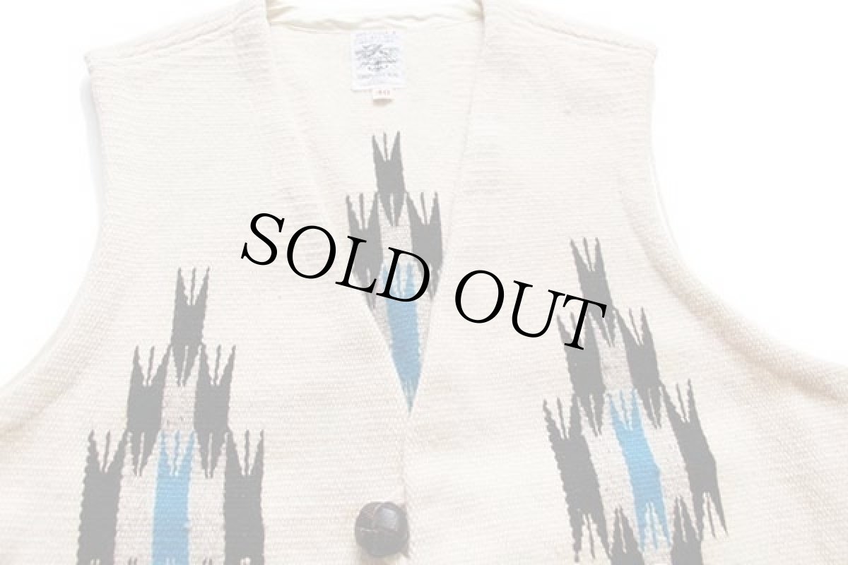 画像3: ORTEGA'Sオルテガ ネイティブ柄 チマヨ ラグ ベスト ナチュラル 40 (3)