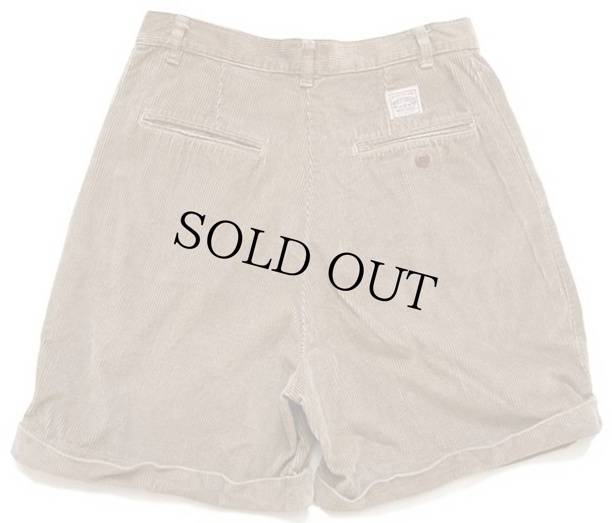 画像2: 80s ポロ カントリー ラルフローレン ツータック コットン 太畝 コーデュロイ ショートパンツ ブラウン 10★ショーツ (2)