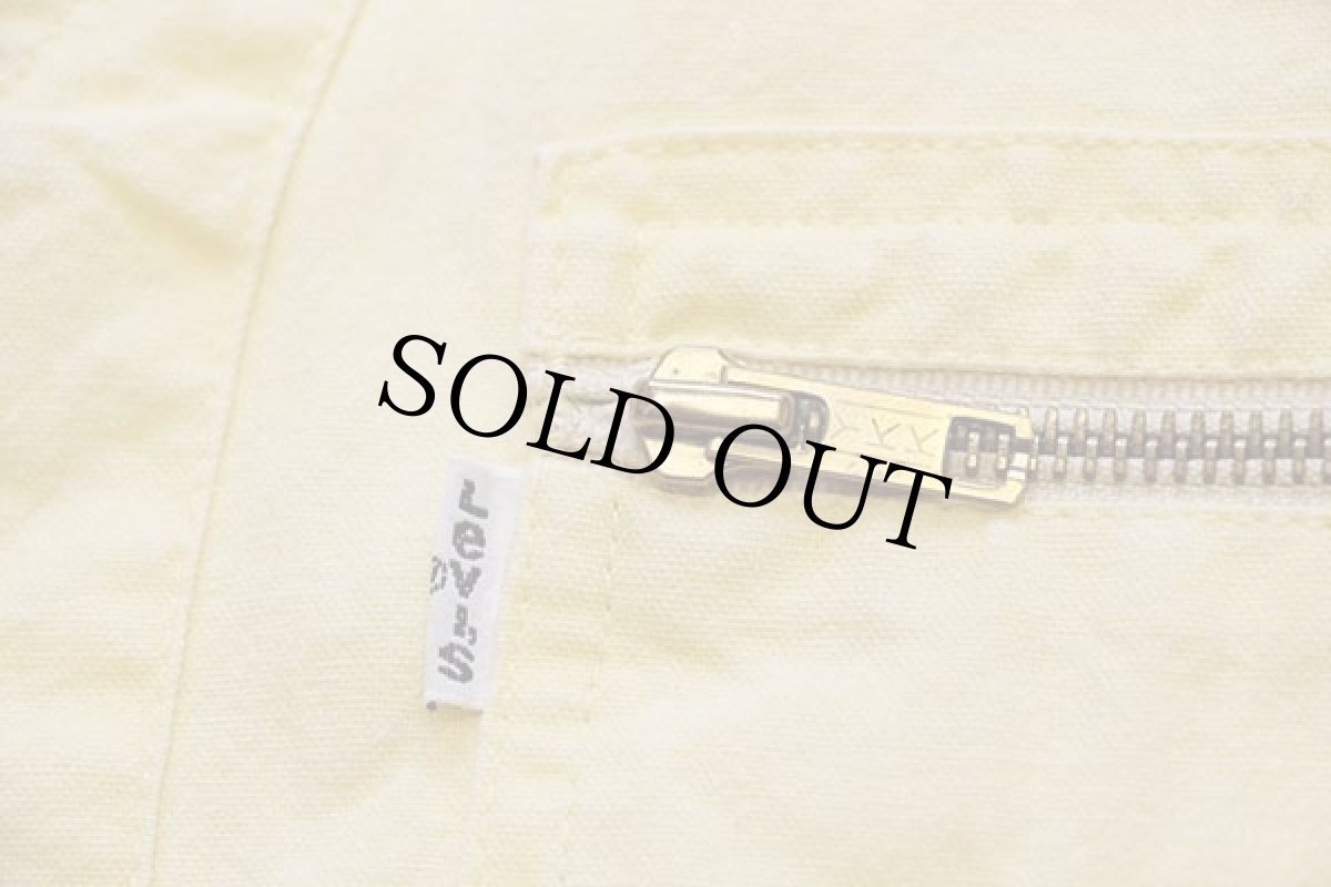 画像5: 80s イタリア製 Levi'sリーバイス コットン キャンバス ベスト パステルカラー イエロー M★ユーロ (5)