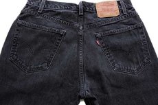 画像5: 00s メキシコ製 Levi'sリーバイス 505 ブラック デニムパンツ w33 L32★39 (5)