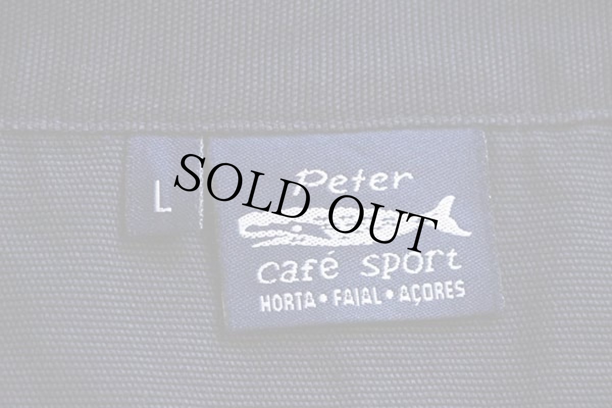 画像5: EU製 Peter cafe sport クジラ 刺繍 プルオーバー コットン キャンバス シャツ 紺 L (5)