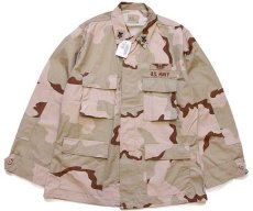 画像1: デッドストック★00s 米軍 U.S.NAVY パッチ付き デザートカモ BDU ジャケット L-R (1)