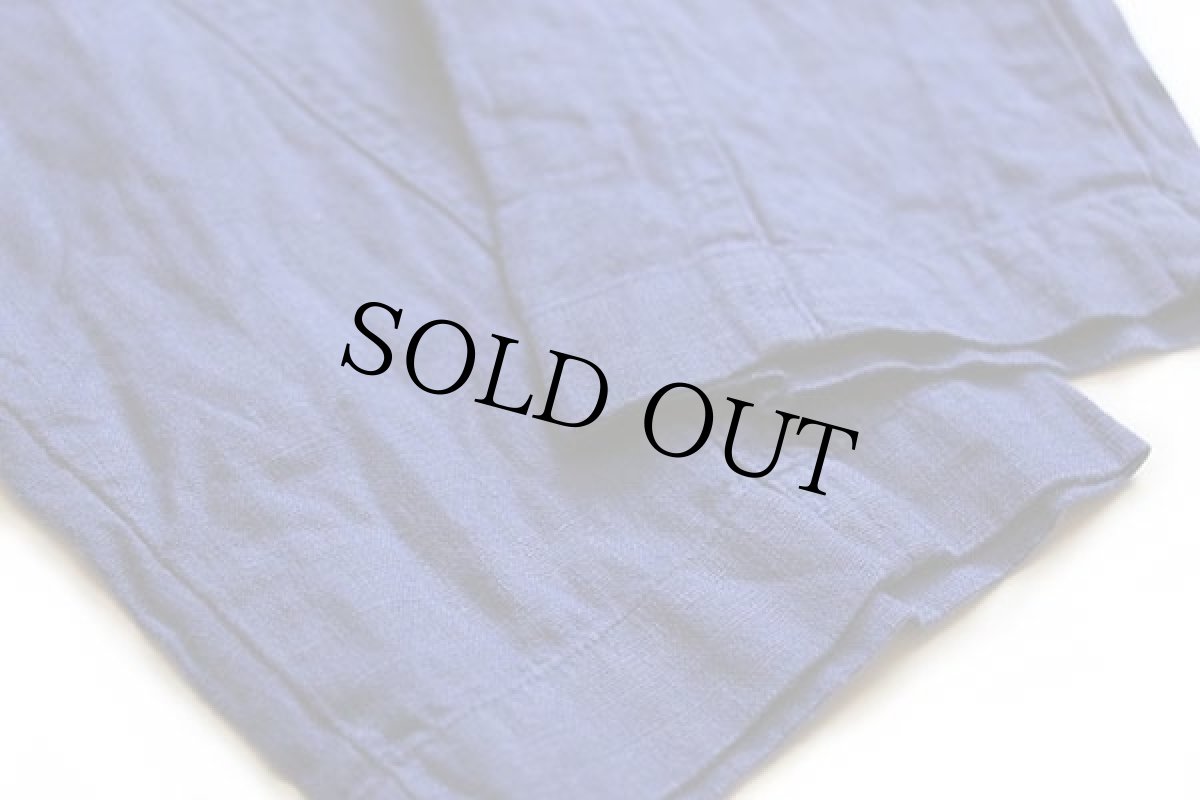 画像6: 90s トルコ製 CHICO'S DESIGN リネン ジップパーカー 青 2 (6)