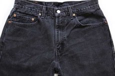 画像4: 00s メキシコ製 Levi'sリーバイス 505 ブラック デニムパンツ w33 L32★39 (4)