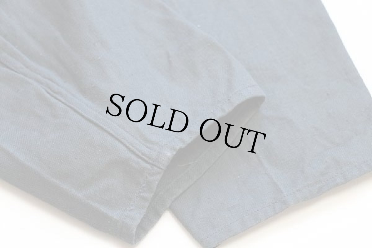 画像5: デッドストック★50s スイス軍 バンドカラー マウンテン スモック プルオーバー コットンシャツ グリーングレー (5)