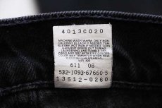 画像7: 90s USA製 Levi'sリーバイス 512 ブラック デニムパンツ 13 S★06 (7)