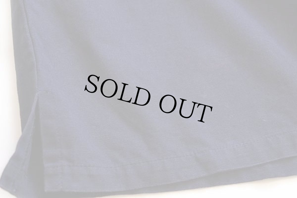 画像7: EU製 Peter cafe sport クジラ 刺繍 プルオーバー コットン キャンバス シャツ 紺 L (7)