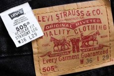 画像6: 00s メキシコ製 Levi'sリーバイス 505 ブラック デニムパンツ w36 L29 (6)