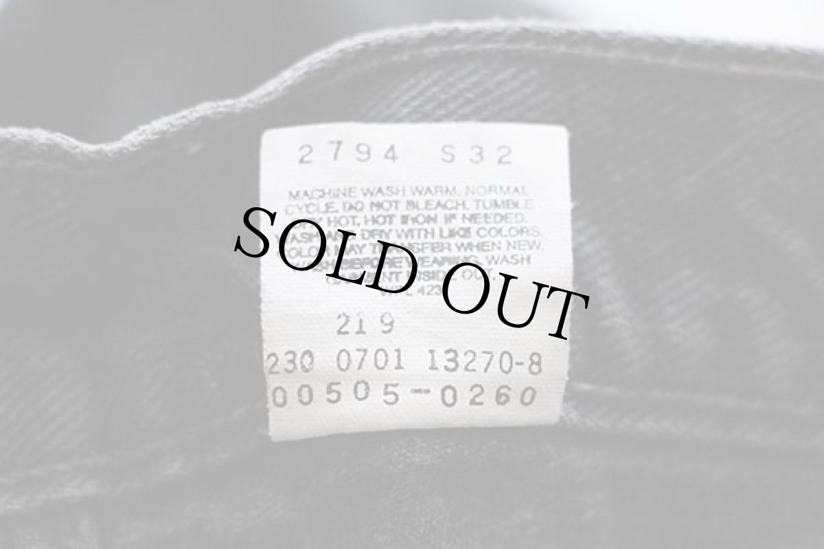 画像7: 00s メキシコ製 Levi'sリーバイス 505 ブラック デニムパンツ w33 L32★39 (7)
