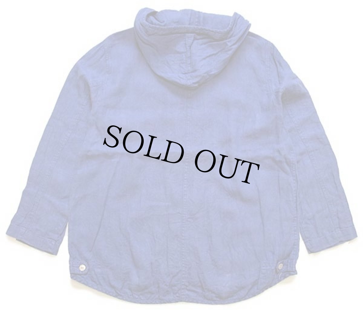 画像2: 90s トルコ製 CHICO'S DESIGN リネン ジップパーカー 青 2 (2)