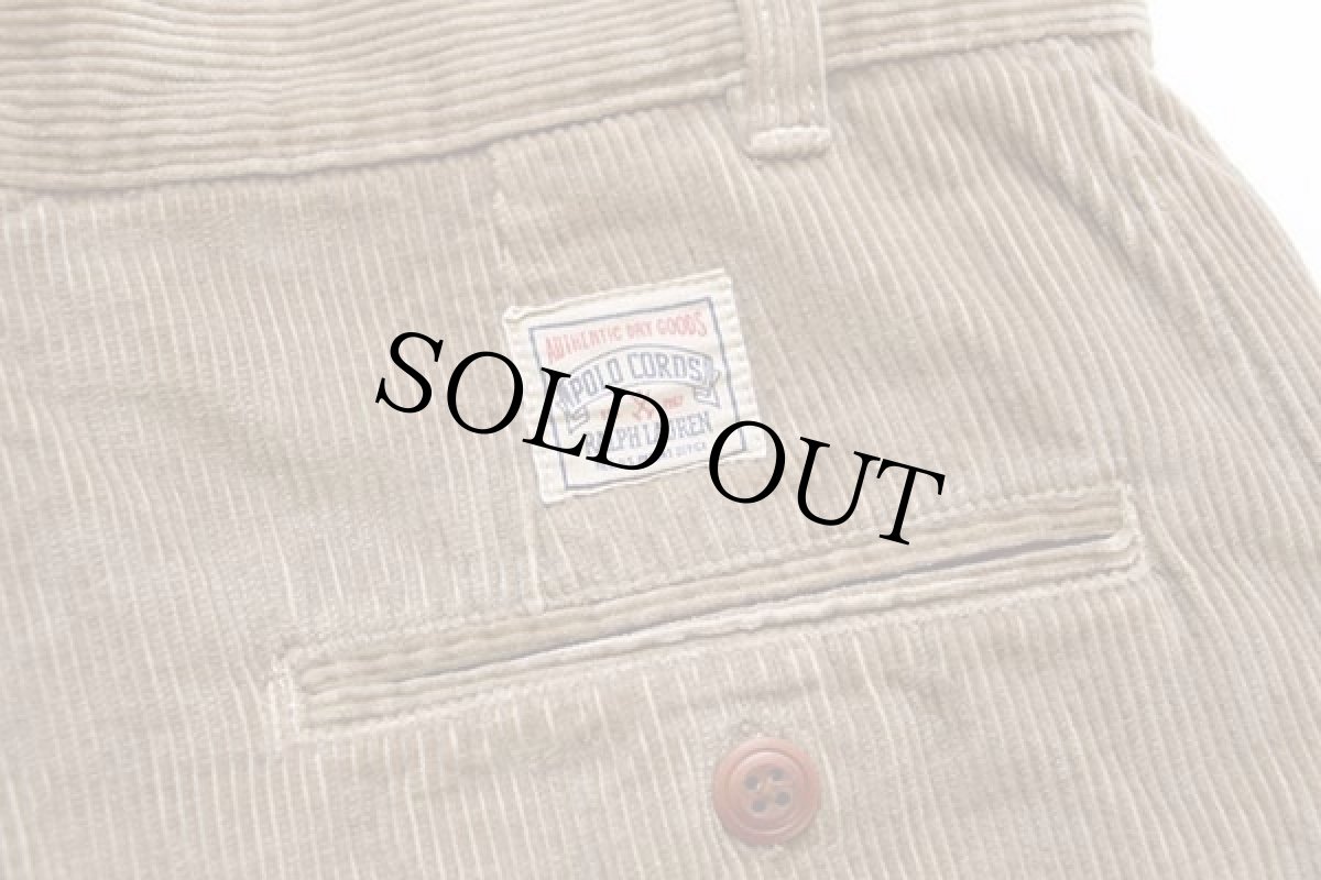 画像5: 80s ポロ カントリー ラルフローレン ツータック コットン 太畝 コーデュロイ ショートパンツ ブラウン 10★ショーツ (5)