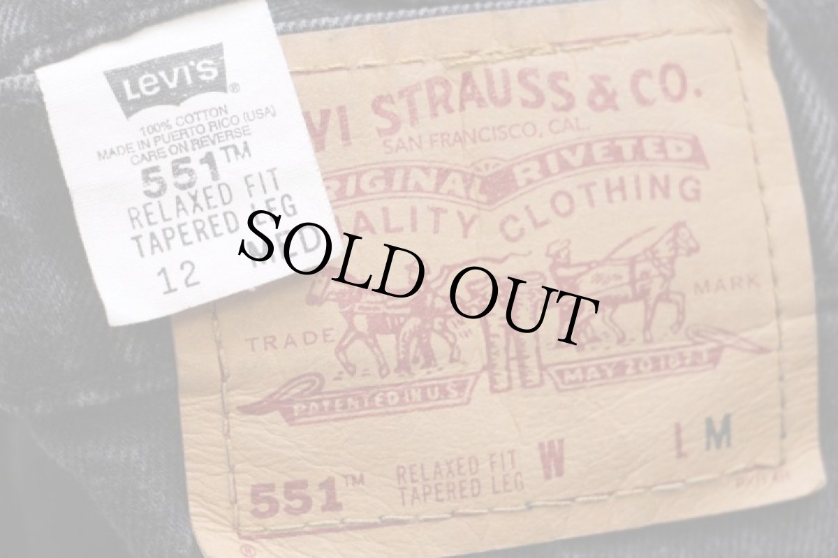 画像6: 90s Levi'sリーバイス 551 ブラック デニムパンツ 12 MED (6)