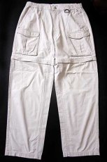 画像2: 90s Columbiaコロンビア 2WAY コットン ジップオフ コンバーチブル ブッシュパンツ ベージュ w34★ショートパンツ ショーツ (2)