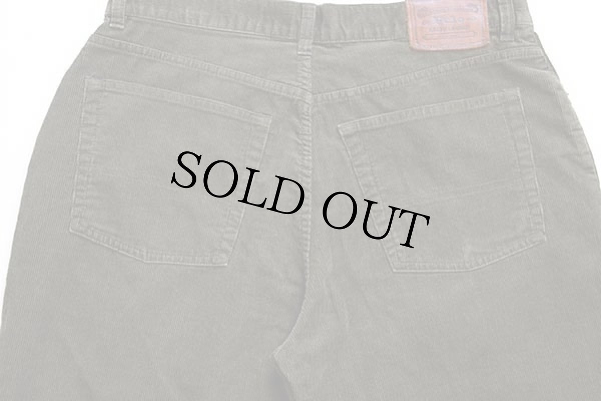 画像5: ポロ ラルフローレン コットン コーデュロイパンツ オリーブ w33 L30 (5)