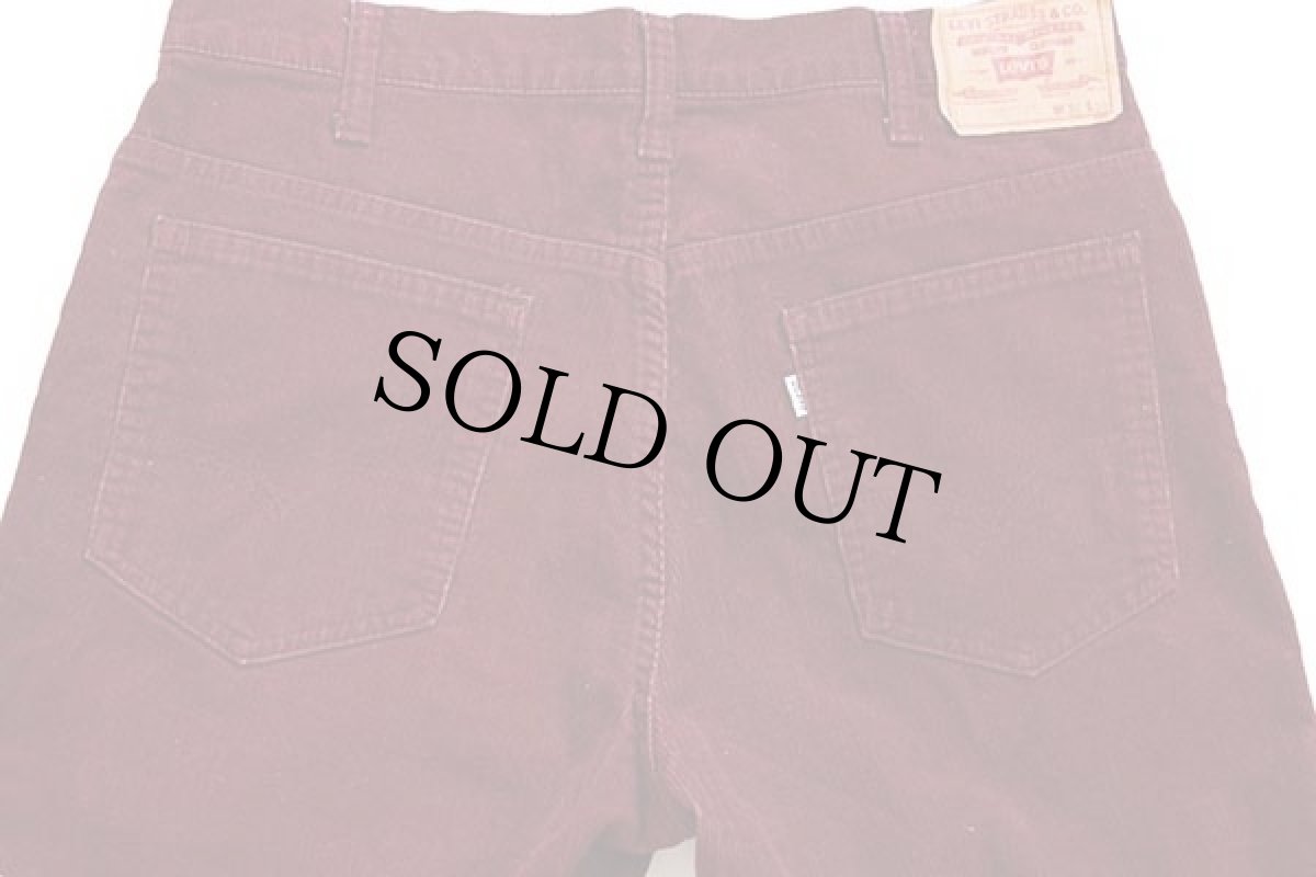 画像5: 80s USA製 Levi'sリーバイス 517 コーデュロイパンツ バーガンディ w36 L30★ブーツカット (5)