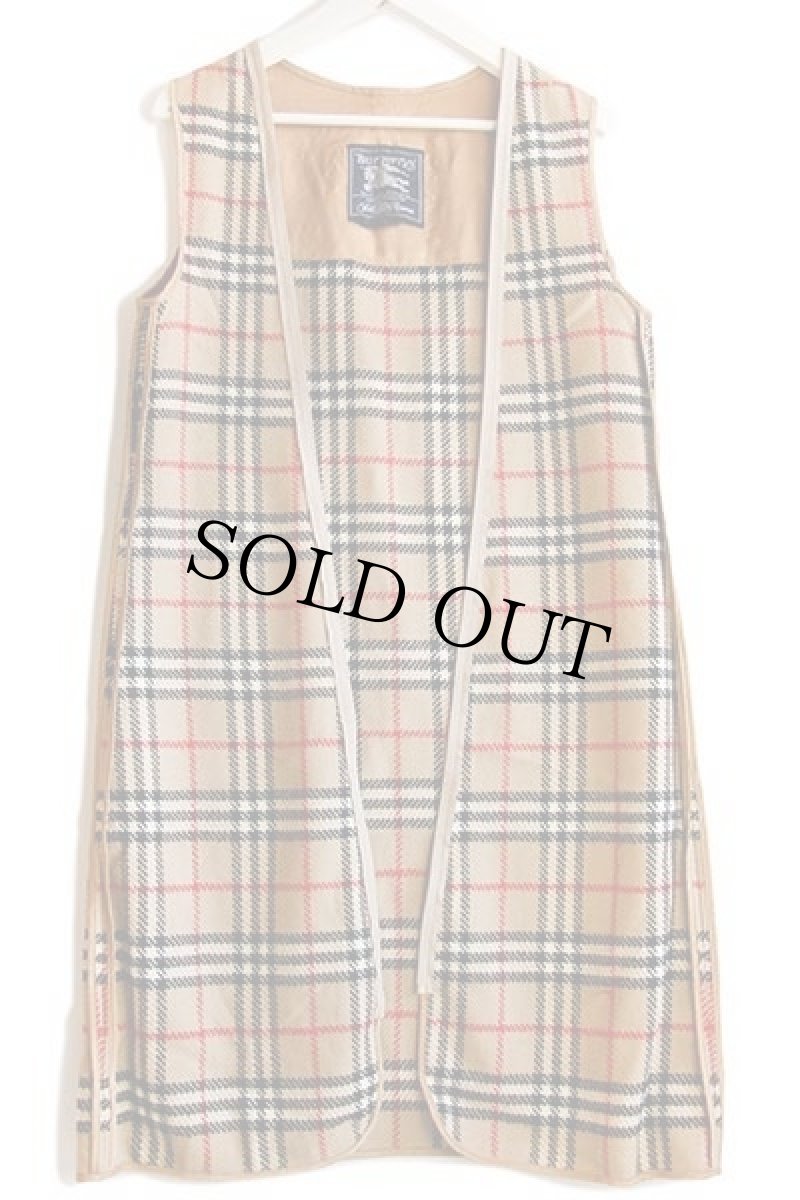 画像2: 70s 英国製 Burberrysバーバリー PRORSUM ノバチェック タータンチェック ウールライナー 10★コート (2)