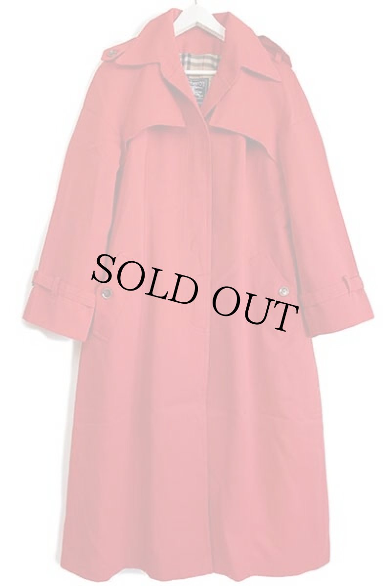 画像2: 80s 英国製 Burberrysバーバリー PRORSUM トレンチコート 赤 (2)