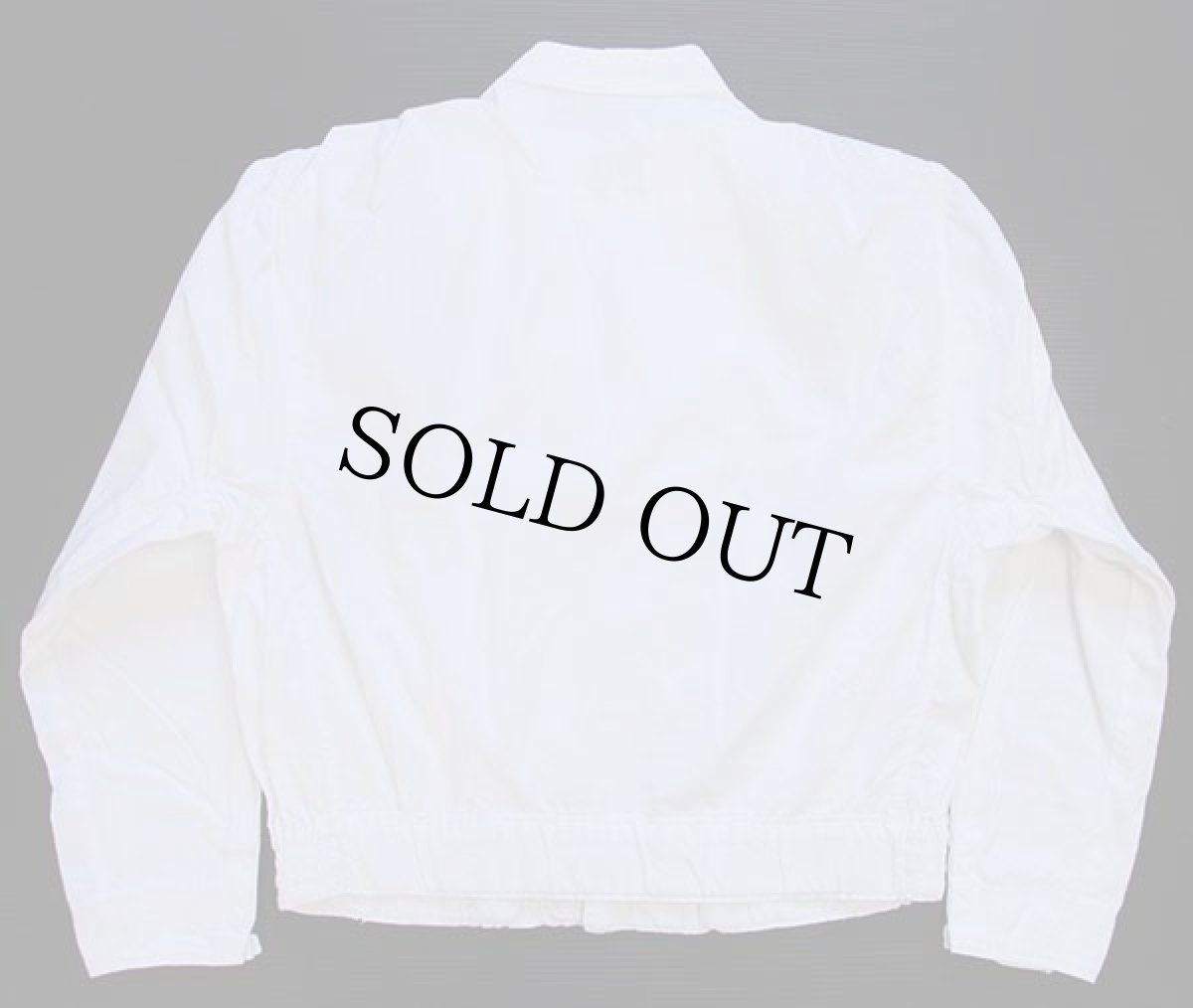 画像2: 90s イタリア製 RIFLE スタンドカラー コットンジャケット 白 M (2)