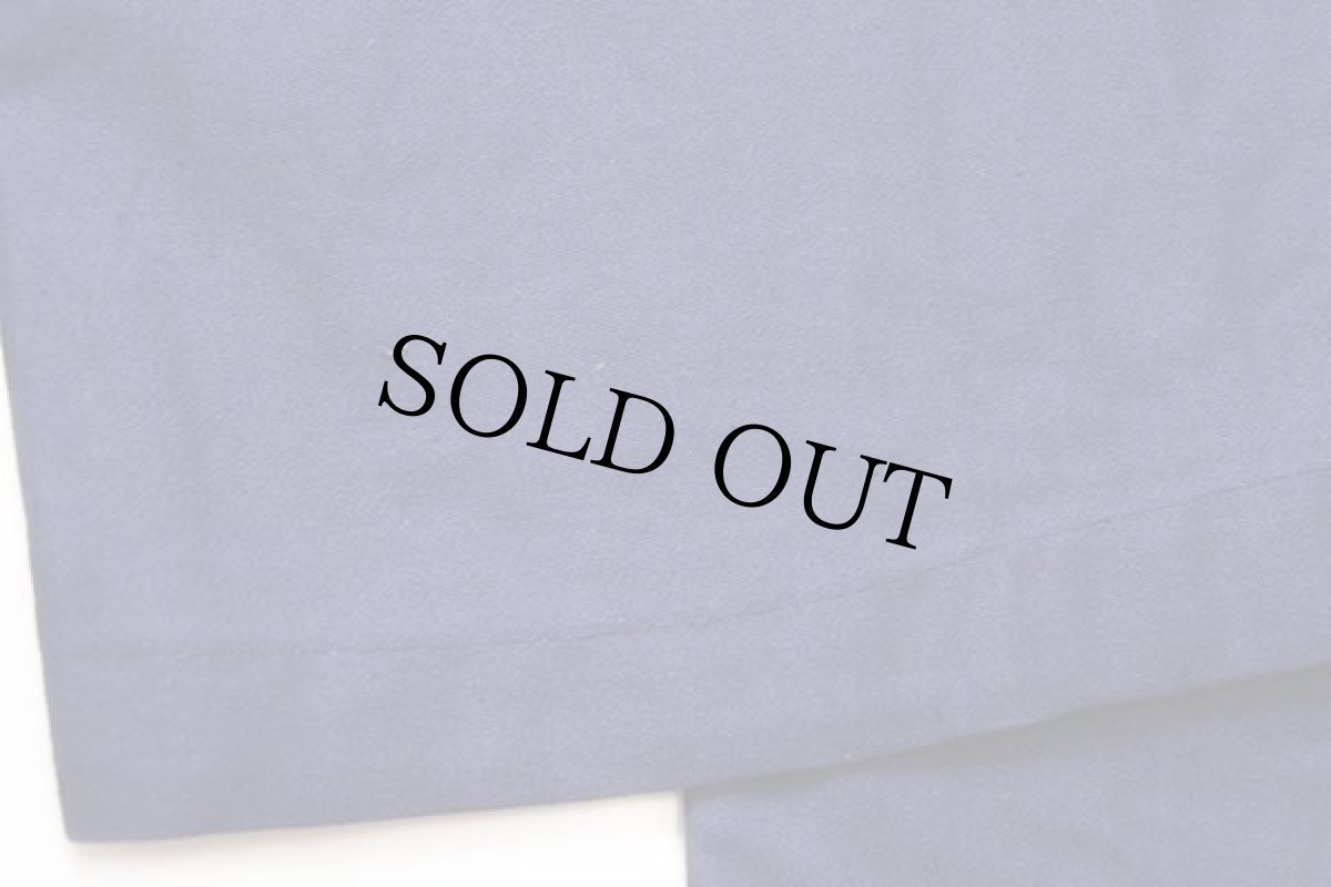 画像7: デッドストック★ビンテージ ユーロ ワンタック コットンサテン ワークパンツ インクブルー 52 (7)