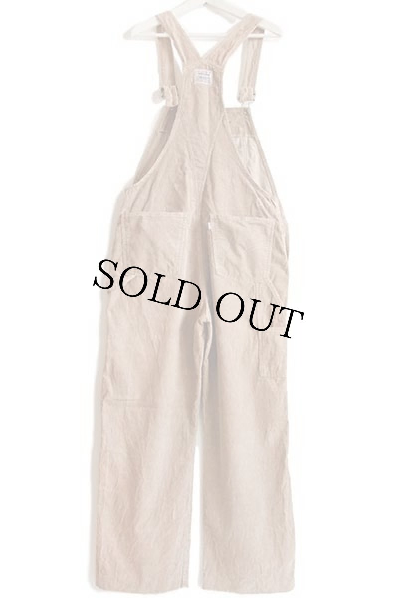 画像3: 90s イタリア製 Levi'sリーバイス コットン コーデュロイ オーバーオール ベージュ L★ユーロ (3)