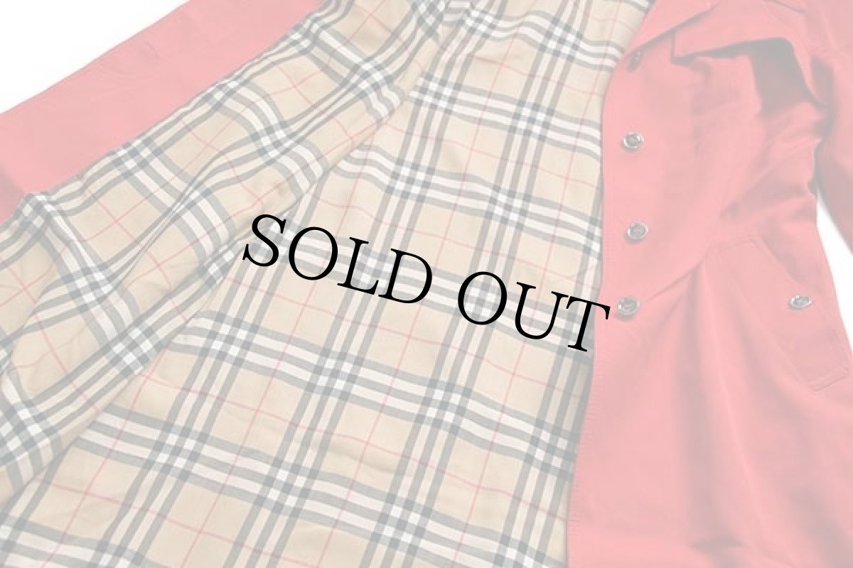 画像7: 80s 英国製 Burberrysバーバリー PRORSUM トレンチコート 赤 (7)