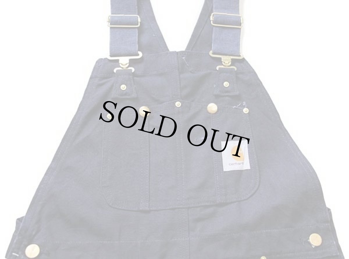 画像4: デッドストック★00s USA製 carharttカーハート ダック地 ダブルニー オーバーオール 濃紺 w34 L30 (4)