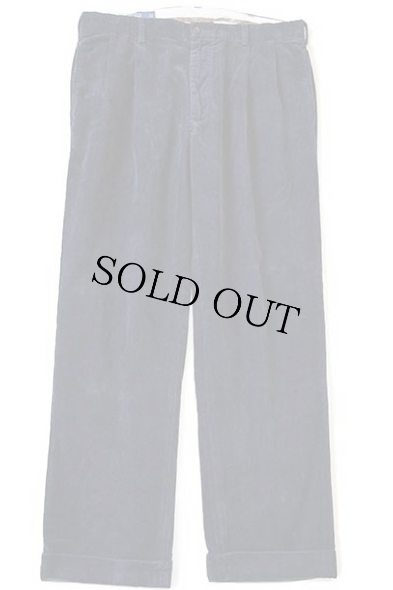 画像2: ポロ ラルフローレン HAMMOND PANT ツータック コットン コーデュロイパンツ 濃紺 w36 L30★スラックス (2)