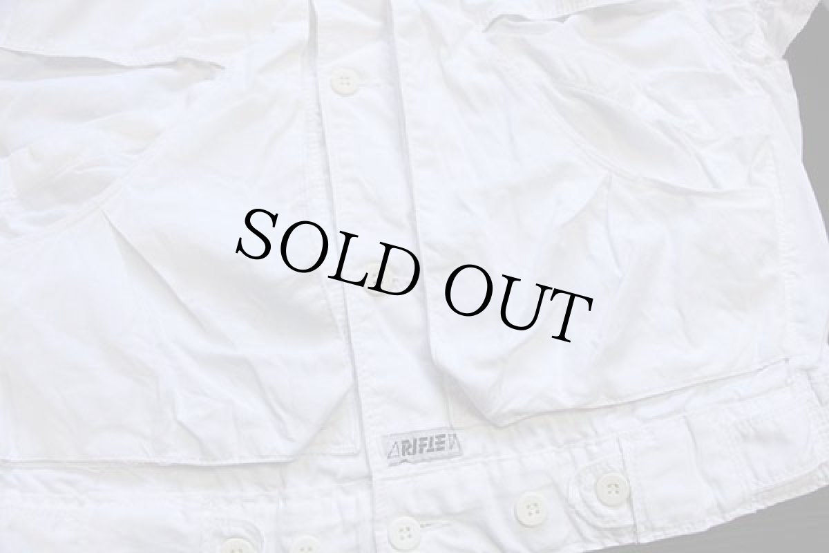 画像5: 90s イタリア製 RIFLE スタンドカラー コットンジャケット 白 M (5)